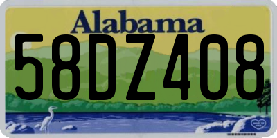 AL license plate 58DZ408