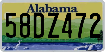 AL license plate 58DZ472