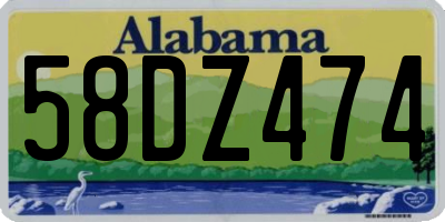AL license plate 58DZ474