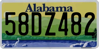 AL license plate 58DZ482
