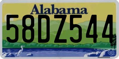 AL license plate 58DZ544