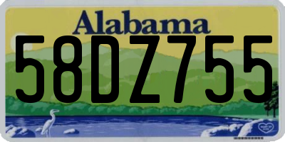 AL license plate 58DZ755