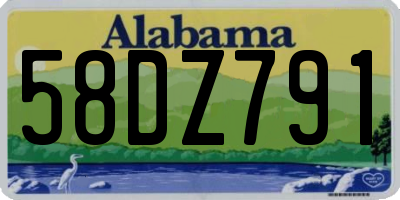 AL license plate 58DZ791