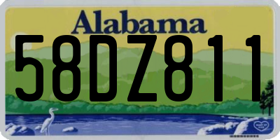 AL license plate 58DZ811