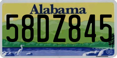 AL license plate 58DZ845