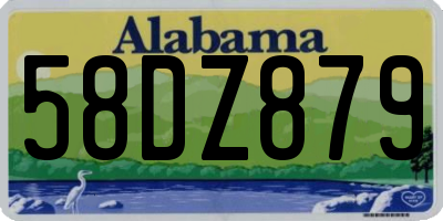 AL license plate 58DZ879
