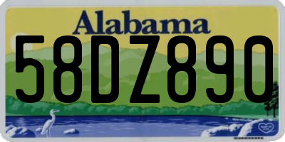 AL license plate 58DZ890