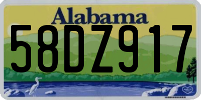 AL license plate 58DZ917