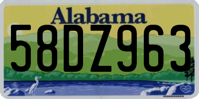 AL license plate 58DZ963