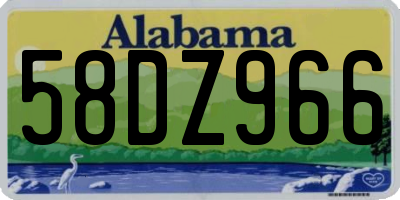 AL license plate 58DZ966