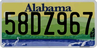 AL license plate 58DZ967