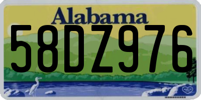 AL license plate 58DZ976
