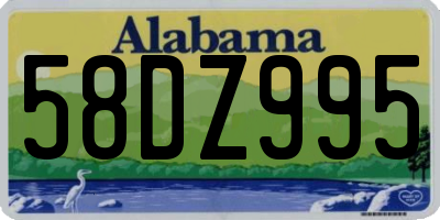 AL license plate 58DZ995