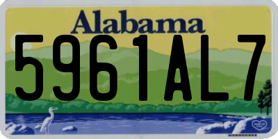 AL license plate 5961AL7