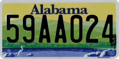 AL license plate 59AA024