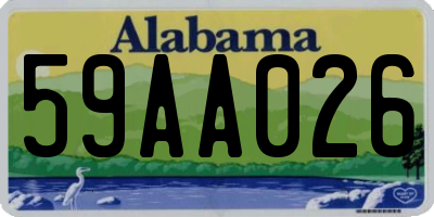 AL license plate 59AA026