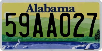 AL license plate 59AA027