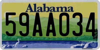 AL license plate 59AA034