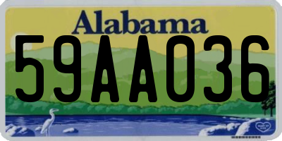 AL license plate 59AA036