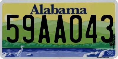 AL license plate 59AA043