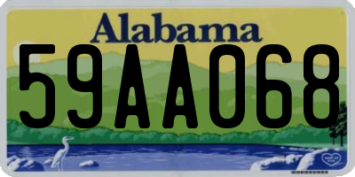 AL license plate 59AA068