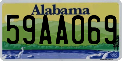AL license plate 59AA069