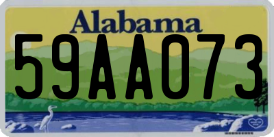 AL license plate 59AA073