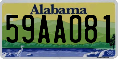 AL license plate 59AA081