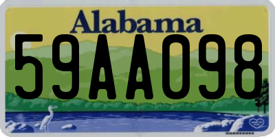 AL license plate 59AA098