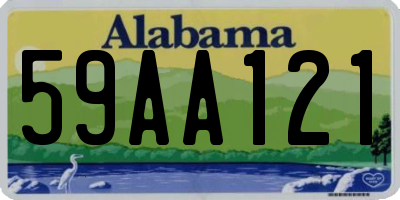 AL license plate 59AA121
