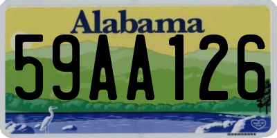 AL license plate 59AA126