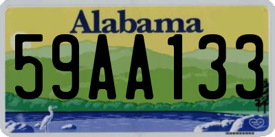 AL license plate 59AA133