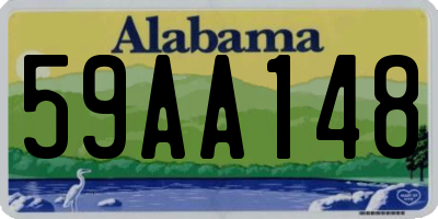 AL license plate 59AA148