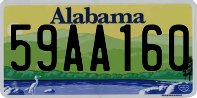 AL license plate 59AA160