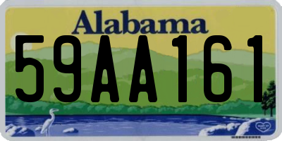 AL license plate 59AA161