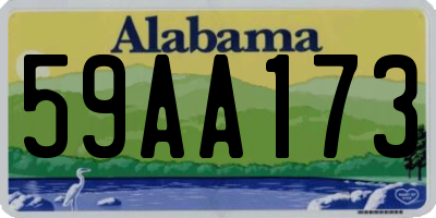AL license plate 59AA173