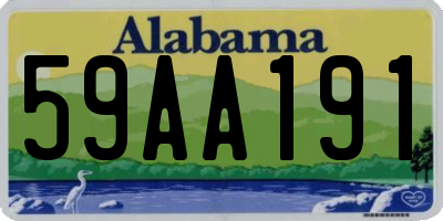 AL license plate 59AA191