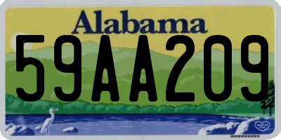AL license plate 59AA209