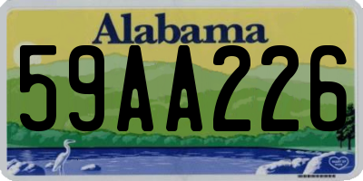 AL license plate 59AA226