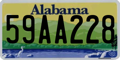 AL license plate 59AA228