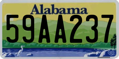 AL license plate 59AA237