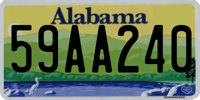 AL license plate 59AA240