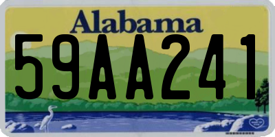 AL license plate 59AA241