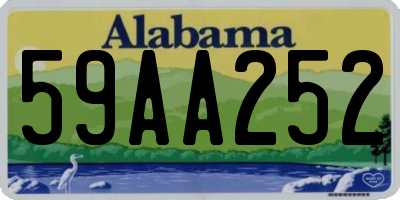 AL license plate 59AA252