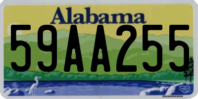 AL license plate 59AA255