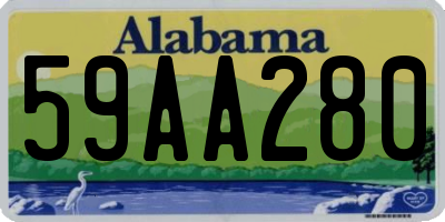 AL license plate 59AA280