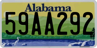AL license plate 59AA292