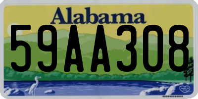 AL license plate 59AA308