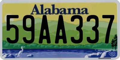 AL license plate 59AA337