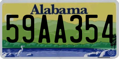 AL license plate 59AA354